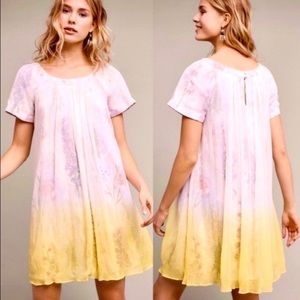 NWT Anthropologie HD in Paris Chroma floral ombré dress sz 0
